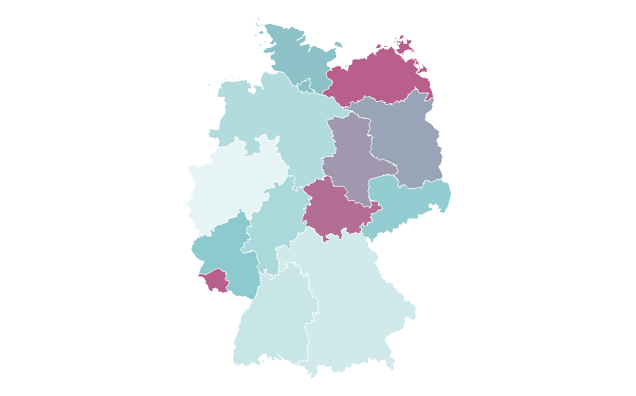 Affinity by region — 1960s, Germany