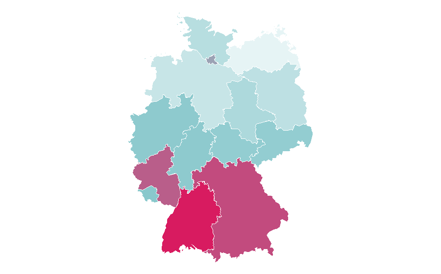 Affinity by region — 1&1 Internet, Germany