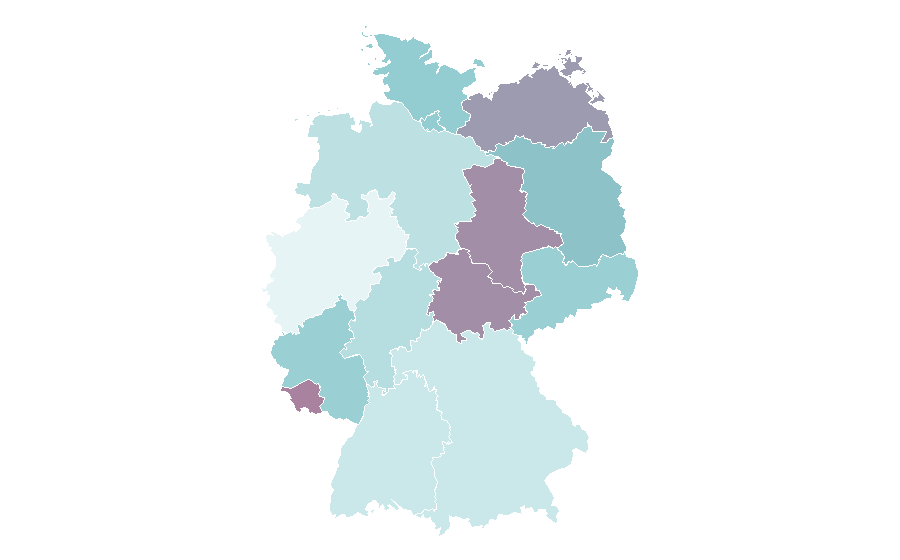 Affinità per regione — 2010s in fashion, Germania