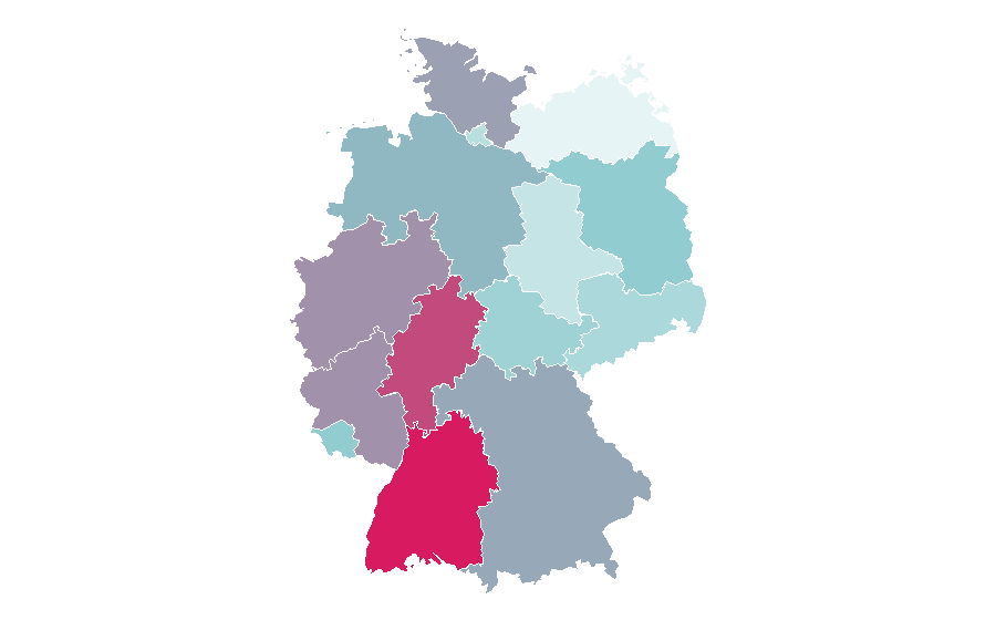 Affinité par région — 3D modeling, Allemagne