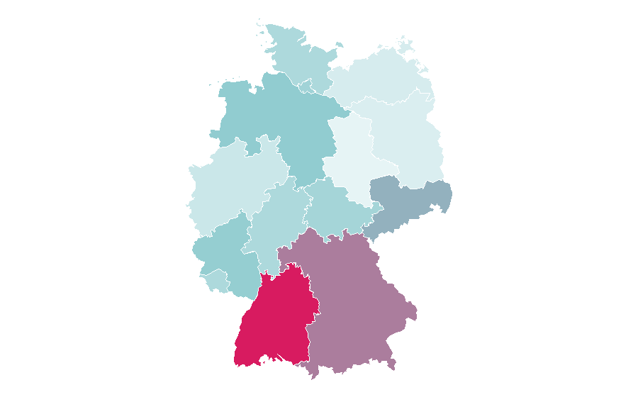 Affinity by region — A cappella, Germany