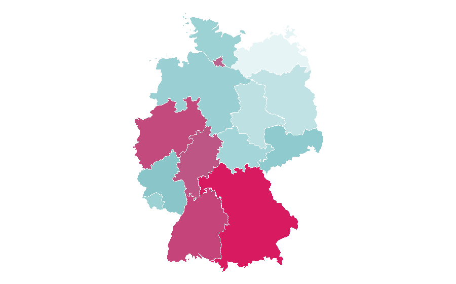 Affinity by region — Abarth, Germany