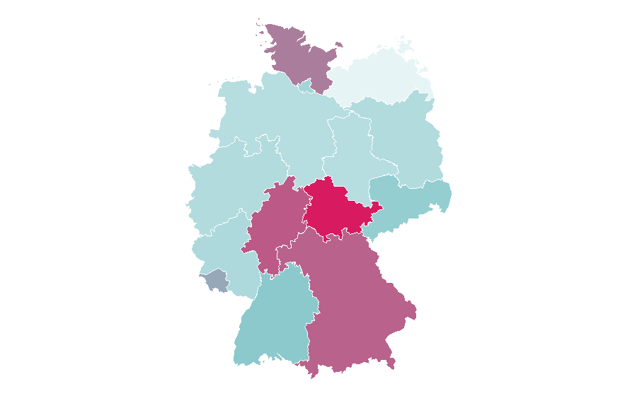 Affinity by region — Accept (band), Germany
