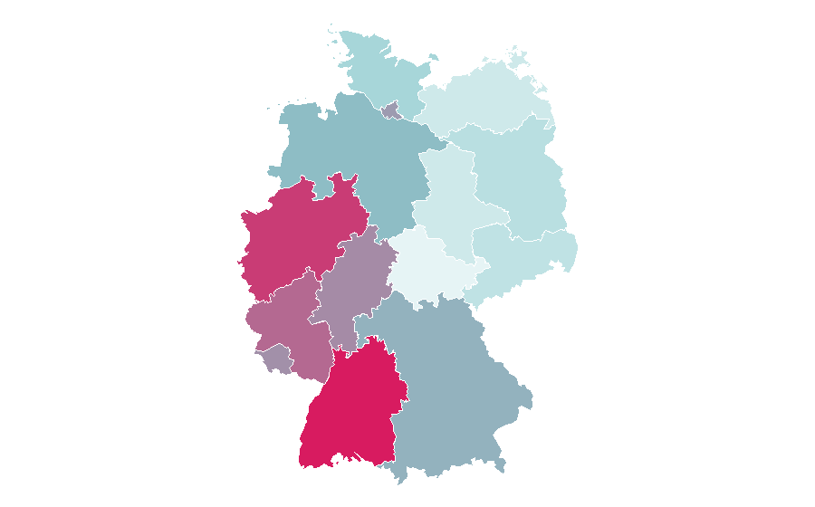 Affinity by region — ACF Fiorentina, Germany