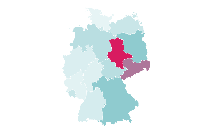 Affinity by region — Achillea, Germany