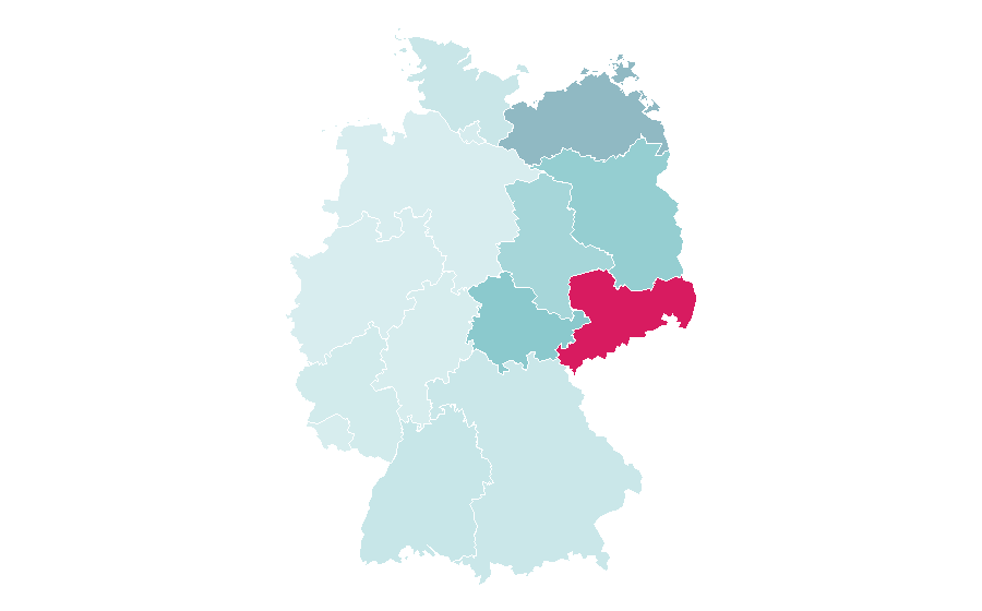 Affiniteit per regio — Achse des Guten, Duitsland