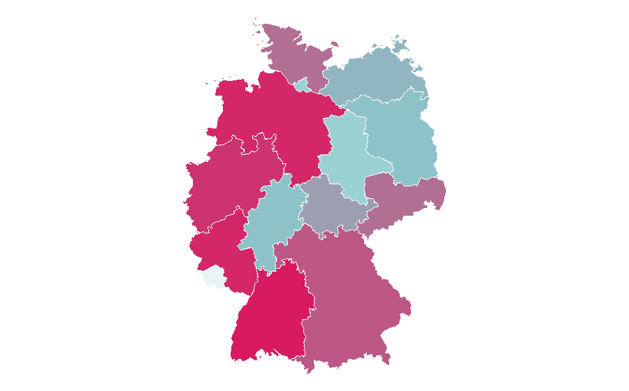 Affinity by region — Acrylic paint, Germany