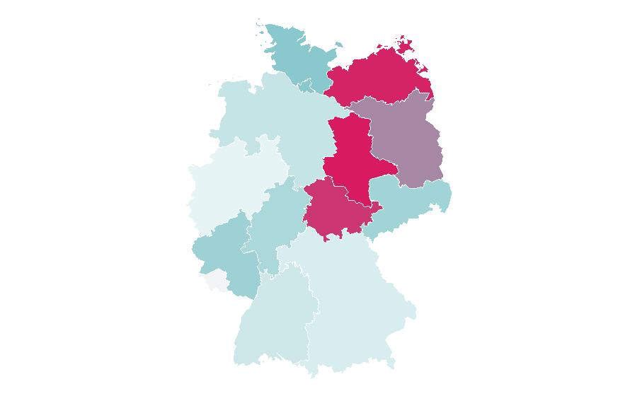 Affinity by region — Administrative law, Germany