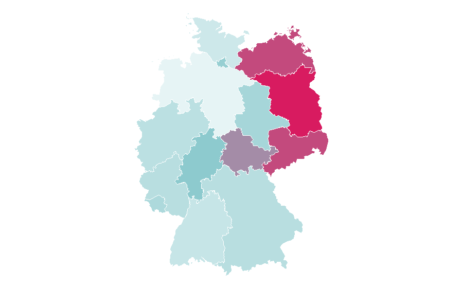Affinity by region — Aegean Sea, Germany