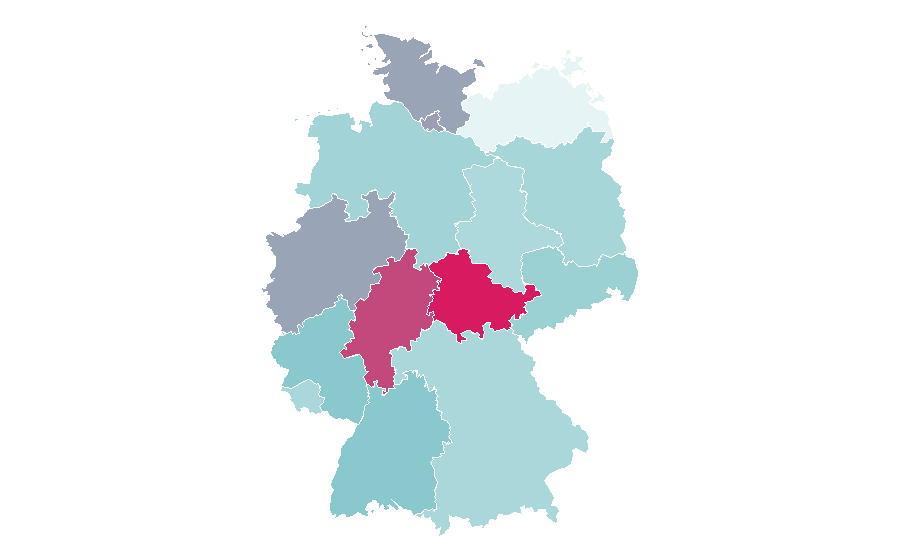 Affiniteit per regio — Aespa, Duitsland