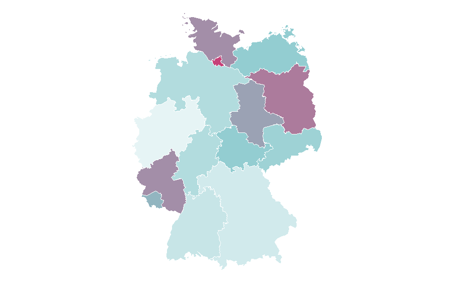 Affinity by region — African-American culture, Germany