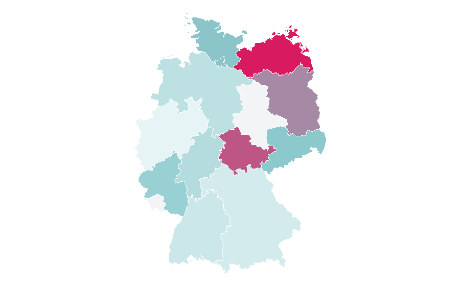 Affinity by region — Agricultural cooperative, Germany