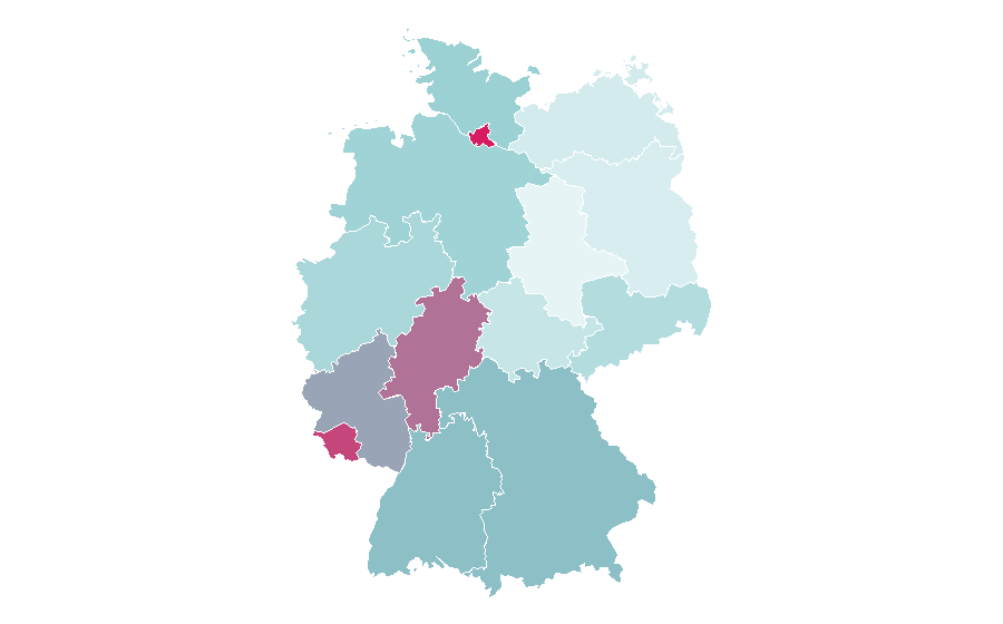 Affinity by region — Alabama, Germany
