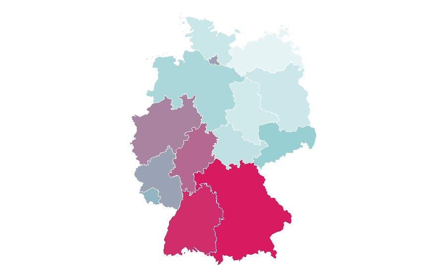 Affinity by region — Alfa Romeo Giulia, Germany