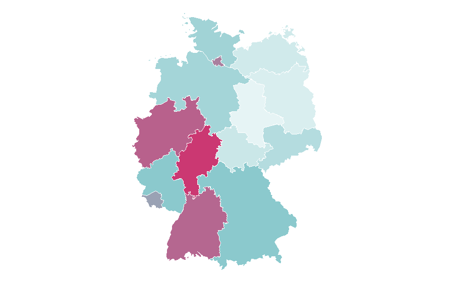 Affinity by region — Algeria, Germany