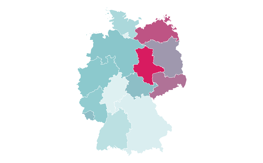 التقارب حسب المنطقة — Alles was zählt, ألمانيا