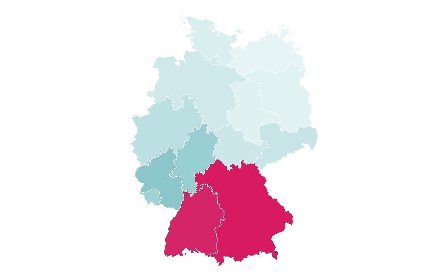 التقارب حسب المنطقة — Allgäu, ألمانيا