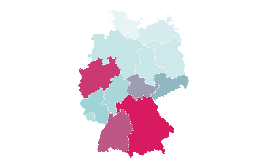 Affinity by region — Alpen (food), Germany