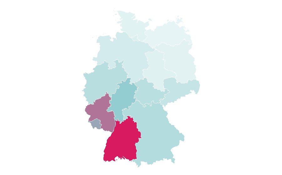 Affinity by region — Alsace, Germany