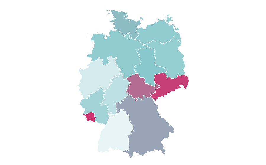 Afinidad por región — Alternative metal, Alemania
