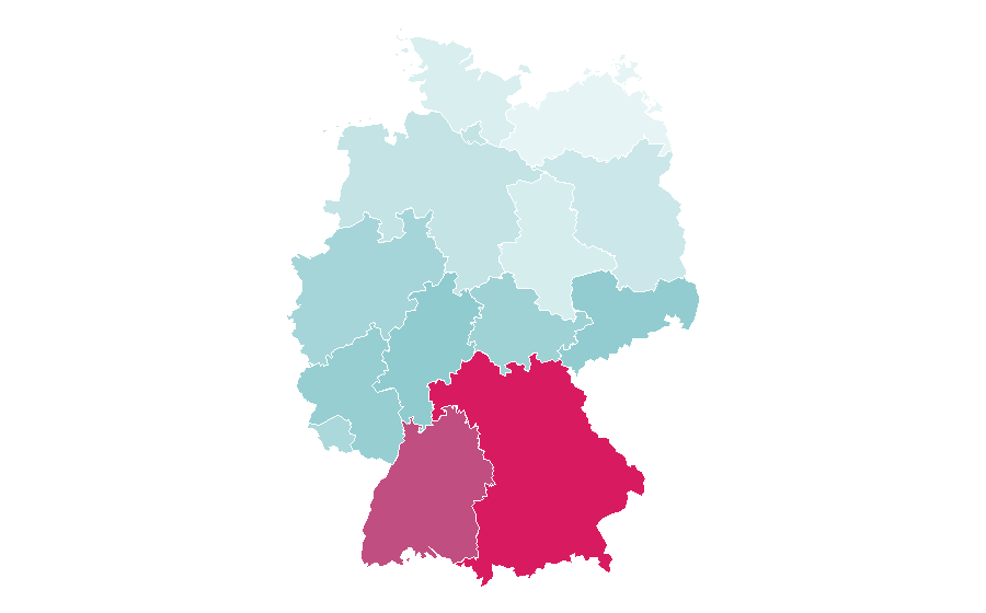 Affinité par région — Alto Adige (newspaper), Allemagne