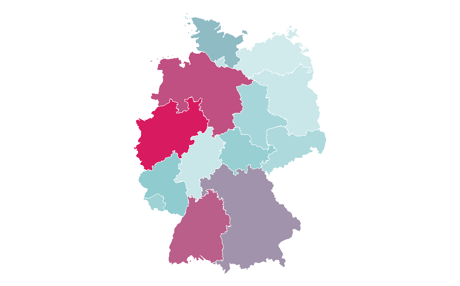 Affinity by region — American frontier, Germany