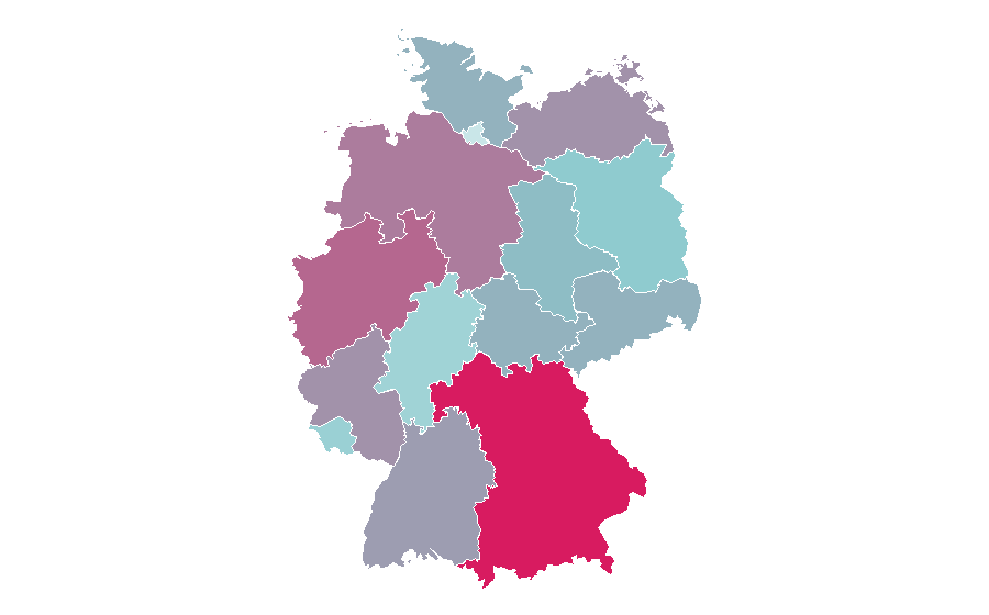 Affinità per regione — American Quarter Horse, Germania