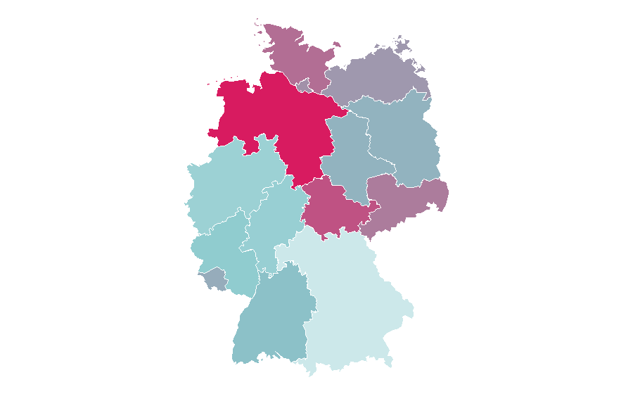 Affinity by region — American Staffordshire Terrier, Germany