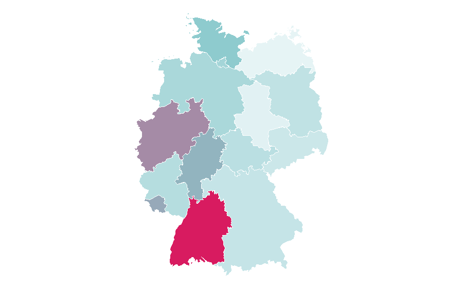 Affinity by region — America's Got Talent, Germany