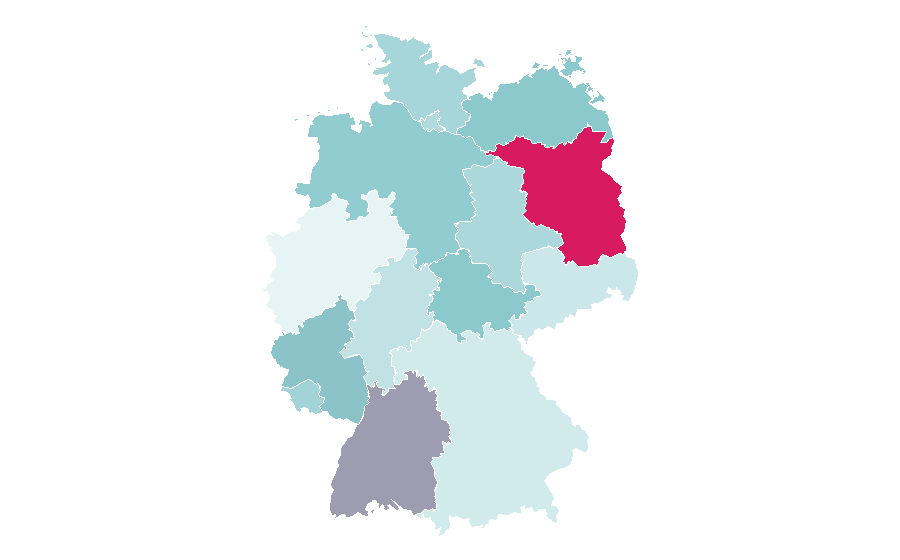 Affinity by region — Amphibian, Germany