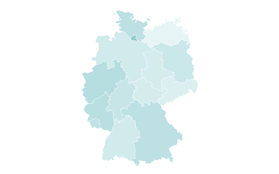Affinity by region — Andie MacDowell, Germany