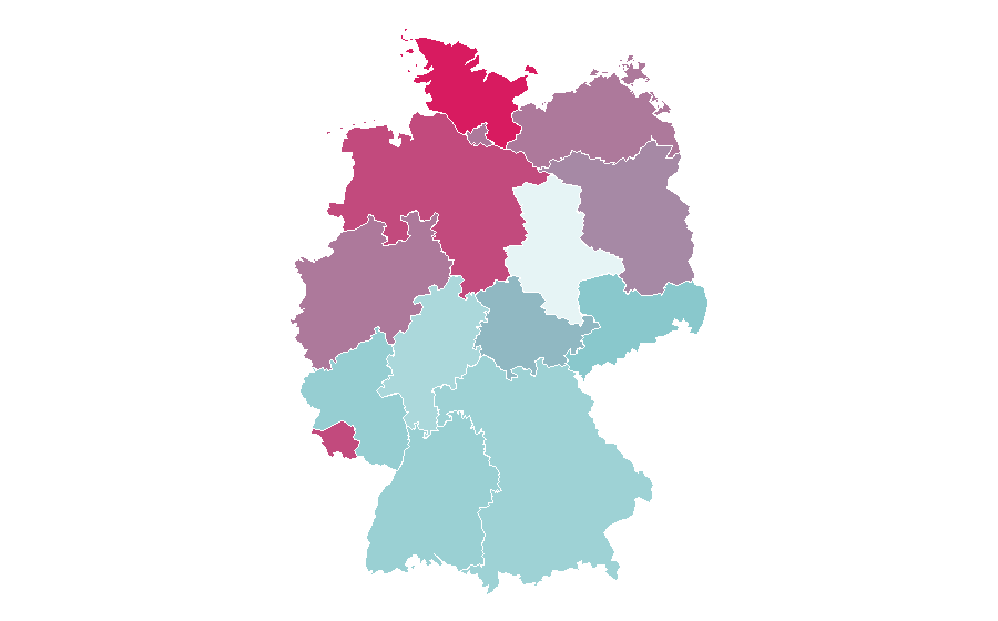 Affinity by region — Andreas Bourani, Germany