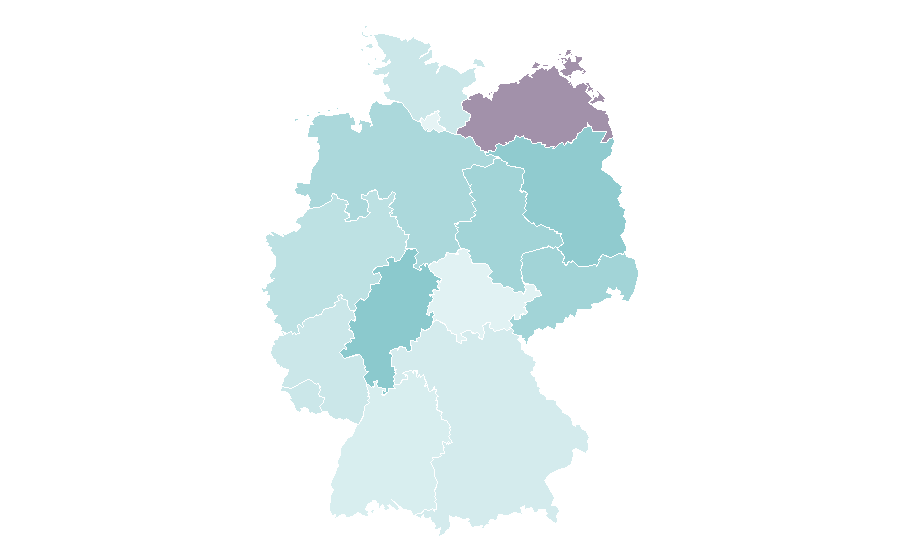 Afinidad por región — Angel, Alemania