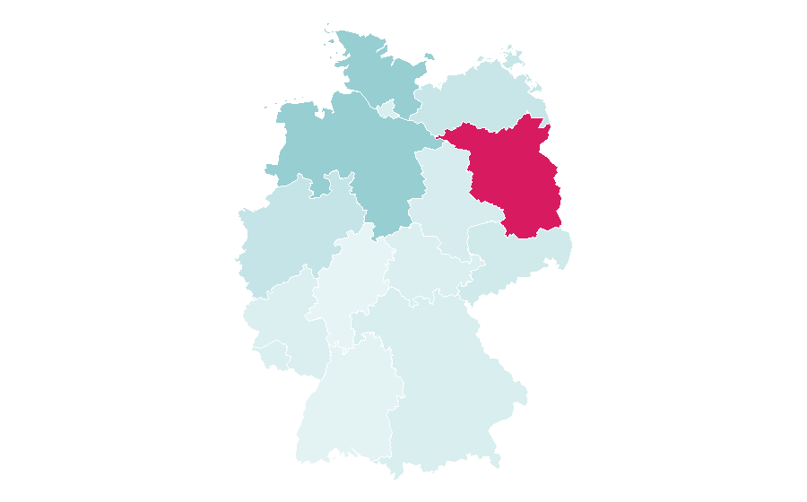 Affinity by region — Animal training, Germany