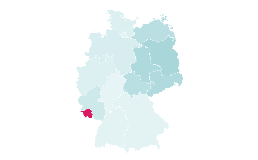 Affinity by region — Annegret Kramp-Karrenbauer, Germany