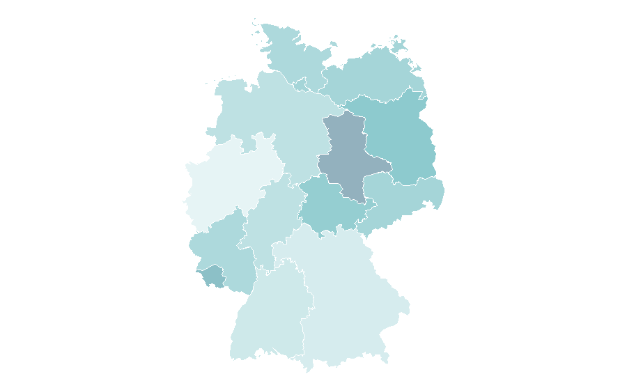 Affinity by region — Applied arts, Germany