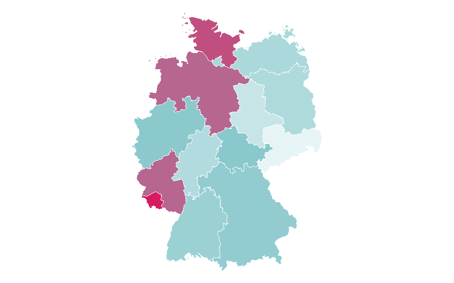 Affinity by region — ARD Fernsehlotterie, Germany