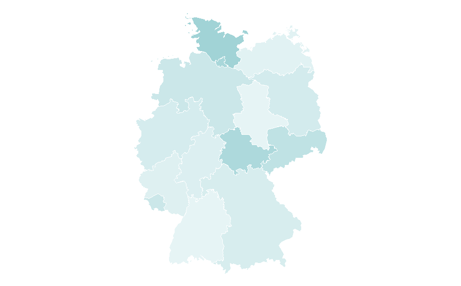 Affinity by region — ARD Radio Tatort, Germany