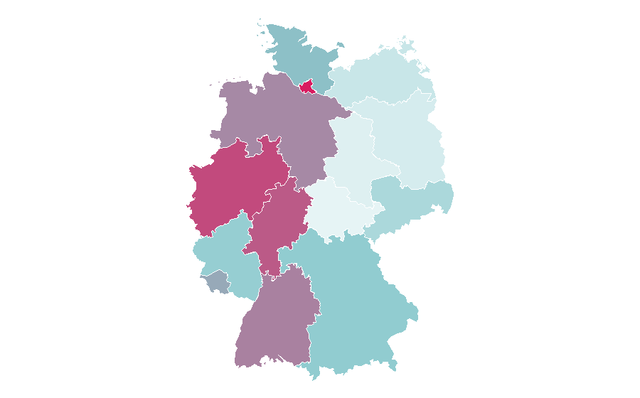 Afinidad por región — Argentina national football team, Alemania