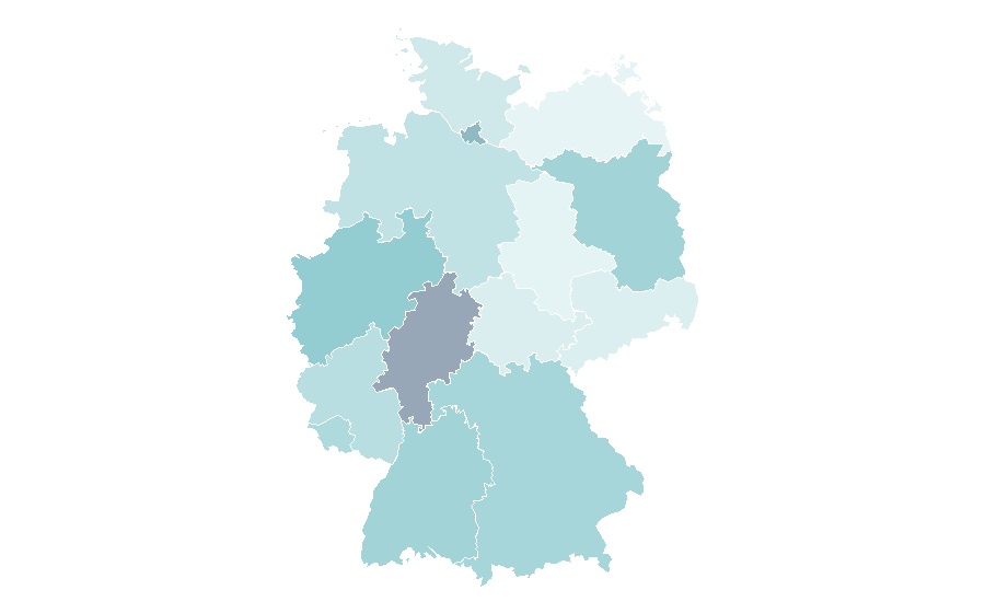 Affinity by region — Ash (band), Germany