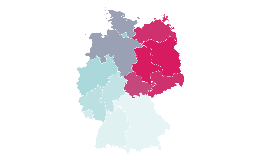 Affinity by region — Atheism, Germany