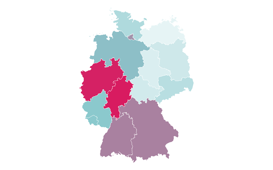 Afinidad por región — Atlético Madrid, Alemania
