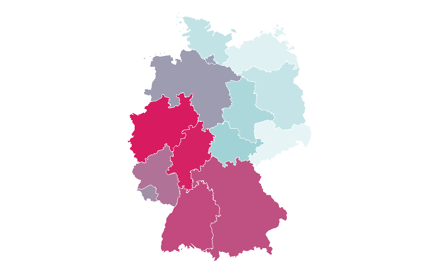 Affinité par région — Audi A3, Allemagne