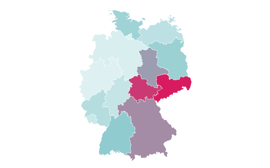 Affinity by region — AUF1, Germany
