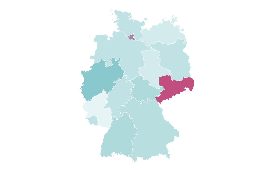 Affinity by region — Australian rules football, Germany