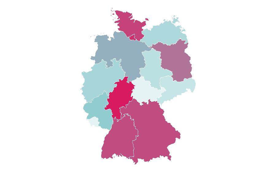 Affinity by region — Automobile repair shop, Germany