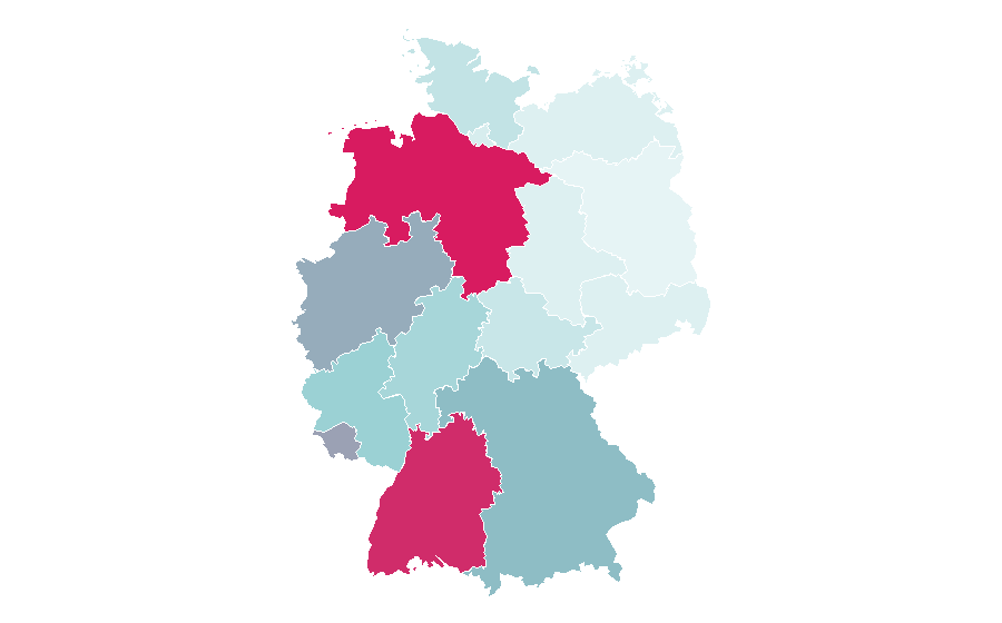 Affinity by region — Automotive engineering, Germany