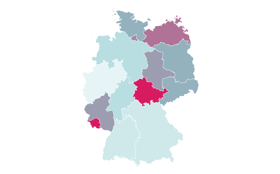 Affinity by region — Avant-garde metal, Germany