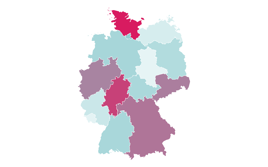 Affinity by region — Avanti! (Italian newspaper), Germany