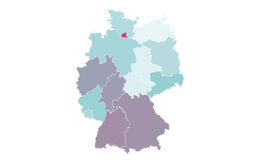 Affinity by region — Bachata (dance), Germany
